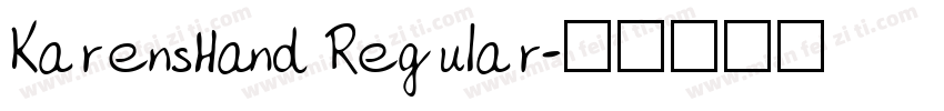 KarensHand Regular字体转换